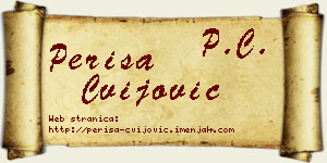 Periša Cvijović vizit kartica